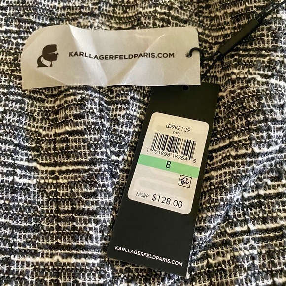 💥Karl Lagerfeld Paris Tweed-look Pocket Dress💥 NWT - Picture 6 of 12